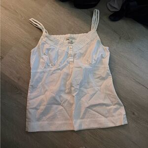 Banana Republic White Button-Front Cami